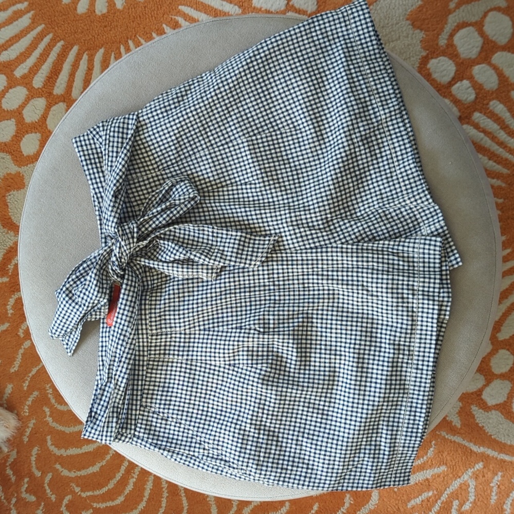 NWOT Cartonnier Anthropologie cotton linen high-waisted shorts 12
